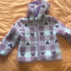 Minnie Mouse print fleece toddler hoodie